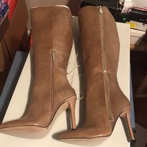 Jessica Simpson Capitani Both Sides Zippered Leather Boots Size 5.5M